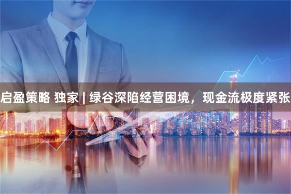 启盈策略 独家 | 绿谷深陷经营困境，现金流极度紧张